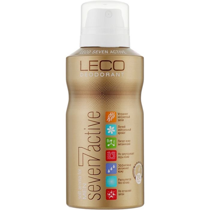 Антиперспирант Leco Seven Active Gold For Men 150 мл (XL 10009)