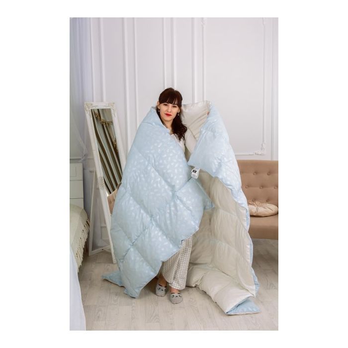 Ковдра MirSon пухова №1837 Bio-Blue 90% пух деми 140x205 см (2200003013436) зображення 6