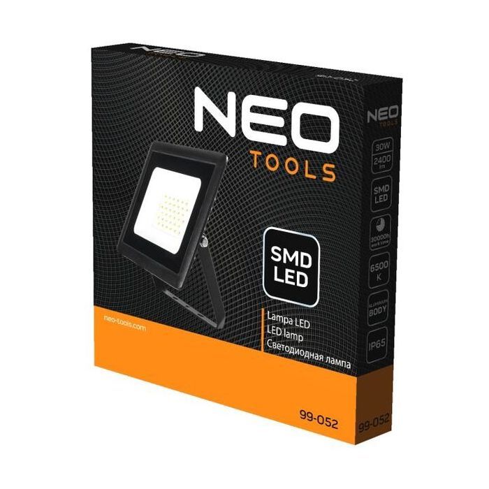 Прожектор Neo Tools алюміній, 220 В, 30Вт, 2400 люмен, SMD LED, кабель 0.3 м без (99-052) зображення 2