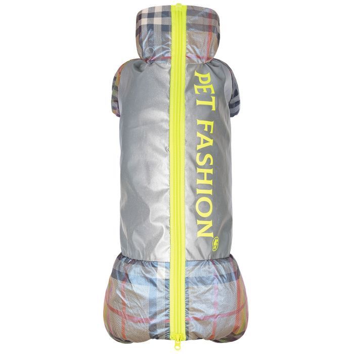 Дощовик для тварин Pet Fashion "FORCE" для такси XS (сірий з жовтим) (4823082422982)