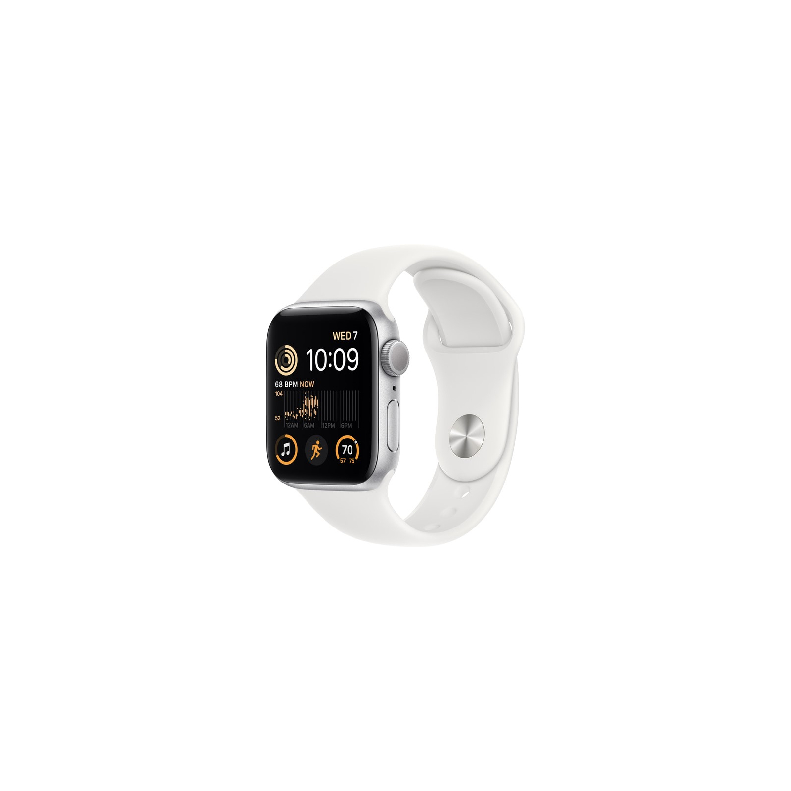 Смарт-часы Apple Watch SE 2022 GPS 44mm Silver Aluminium Case with White Sport Band - Regular (MNK23UL/A) изображение 2