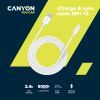 Дата кабель USB 2.0 AM to Lightning 1.0m MFI white Canyon (CNS-MFIC12W) изображение 3