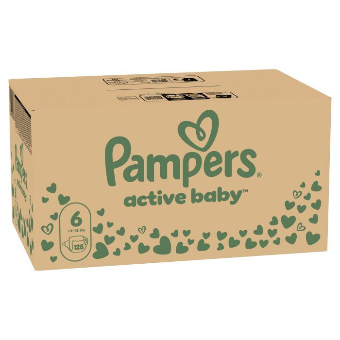 Подгузники Pampers Active Baby Размер 6 (Extra Large) 13-18 кг 128 шт (8006540032688) изображение 2