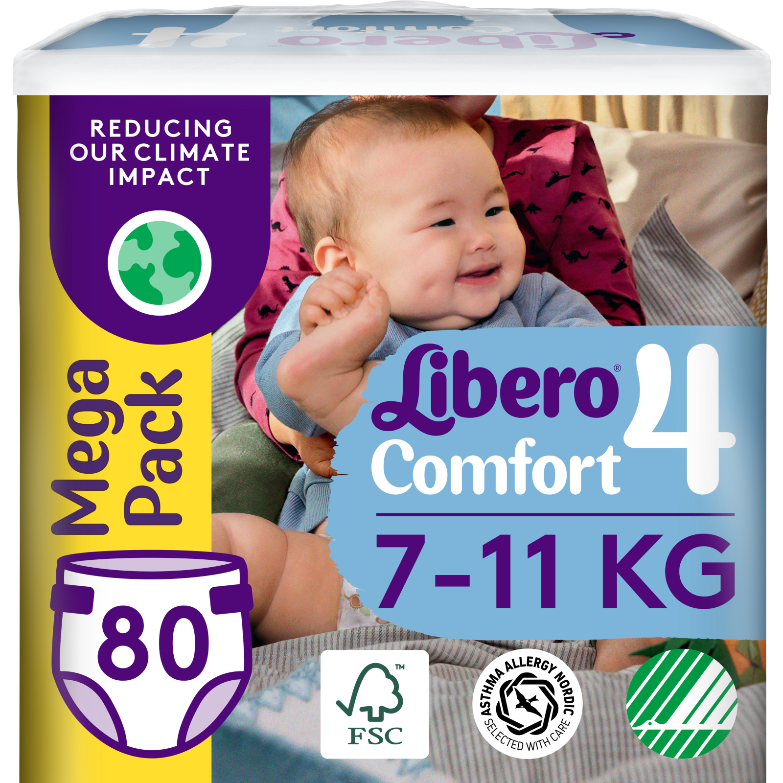 Підгузки Libero Comfort Розмір 4 (7-11 кг) 50 шт (7322541756844)