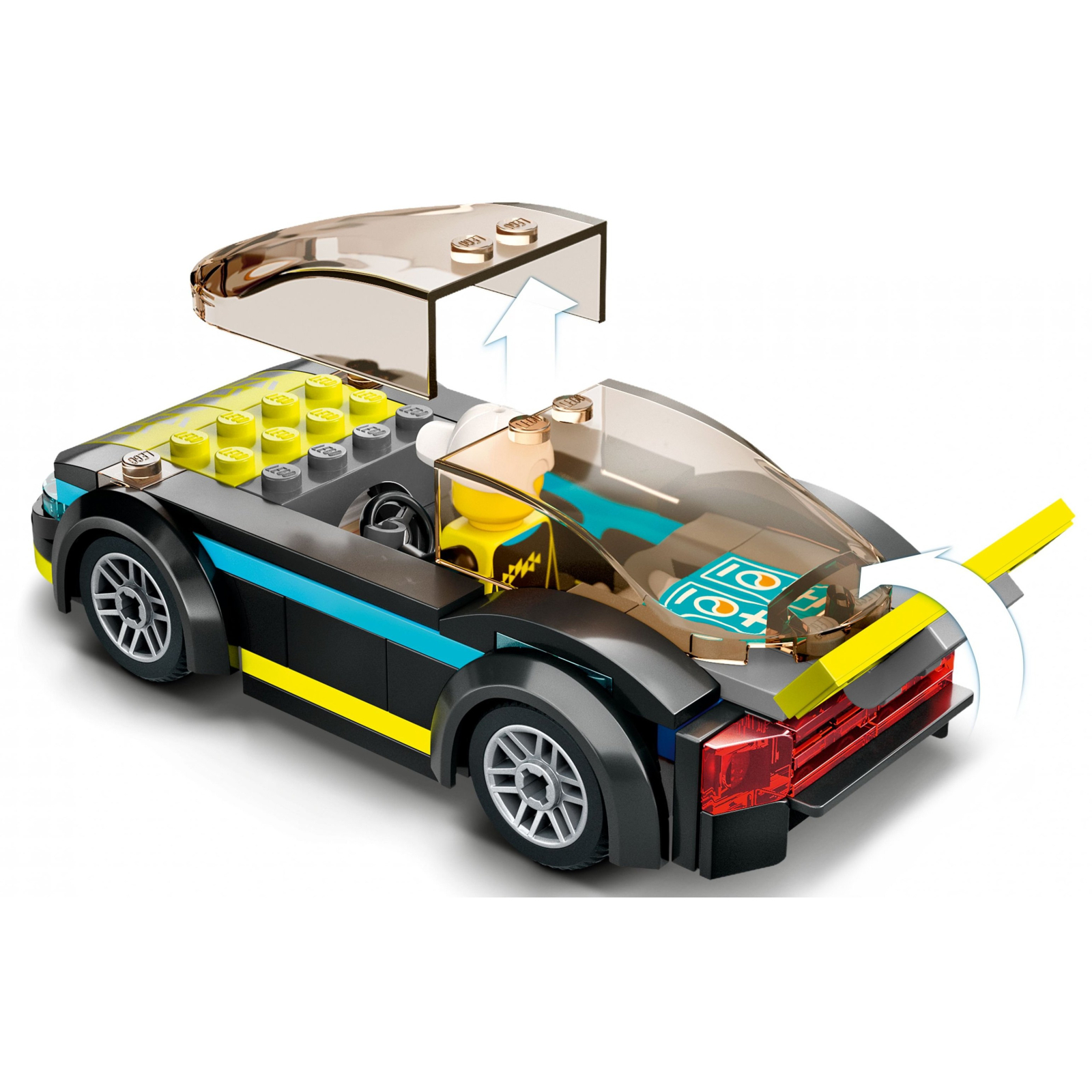 Конструктор LEGO City Электрический спортивный автомобиль 95 деталей (60383) изображение 4