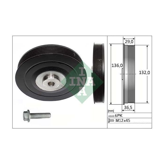 Натяжитель ремня с роликом INA 544 0007 20