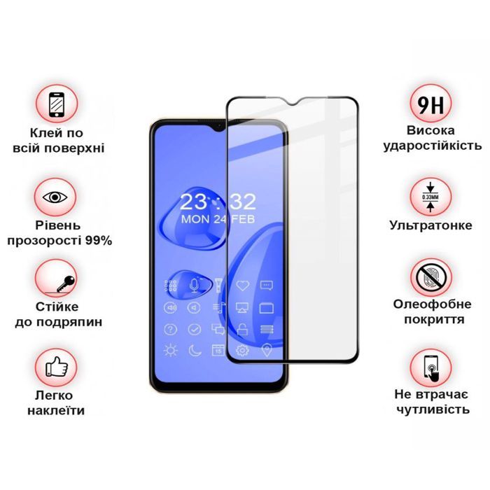 Скло захисне BeCover Oppo A57s Black (708550) зображення 4