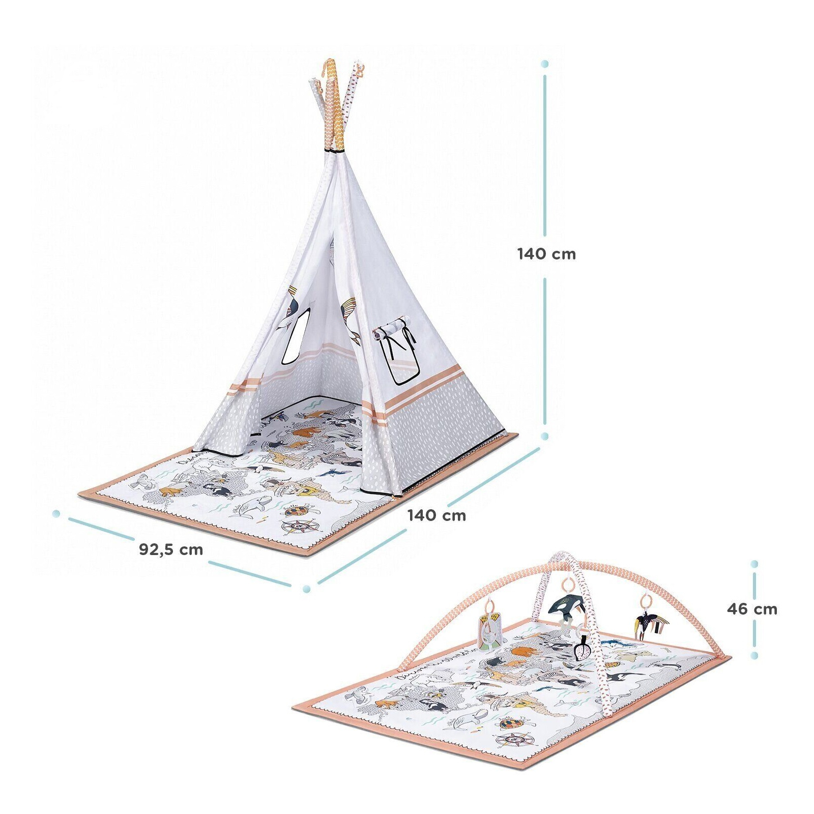 Детский коврик Kinderkraft палатка 3 в 1 Tippy (5902533915835) изображение 6
