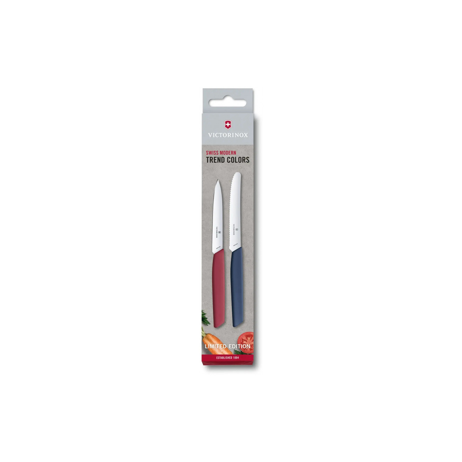 Набір ножів Victorinox Swiss Modern Paring Set 2шт Red / Blue (6.9096.2L1) (1440796)