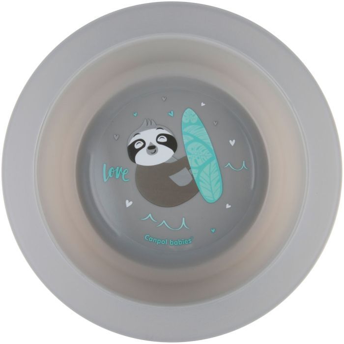 Набір дитячого посуду Canpol babies Exotic Animals Сірий 2 шт. (56/523_grey) зображення 2