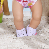 Аксессуар к кукле Zapf Обувь для куклы Baby Born - Сандалии со значками (сиреневые) (831809-2) изображение 3