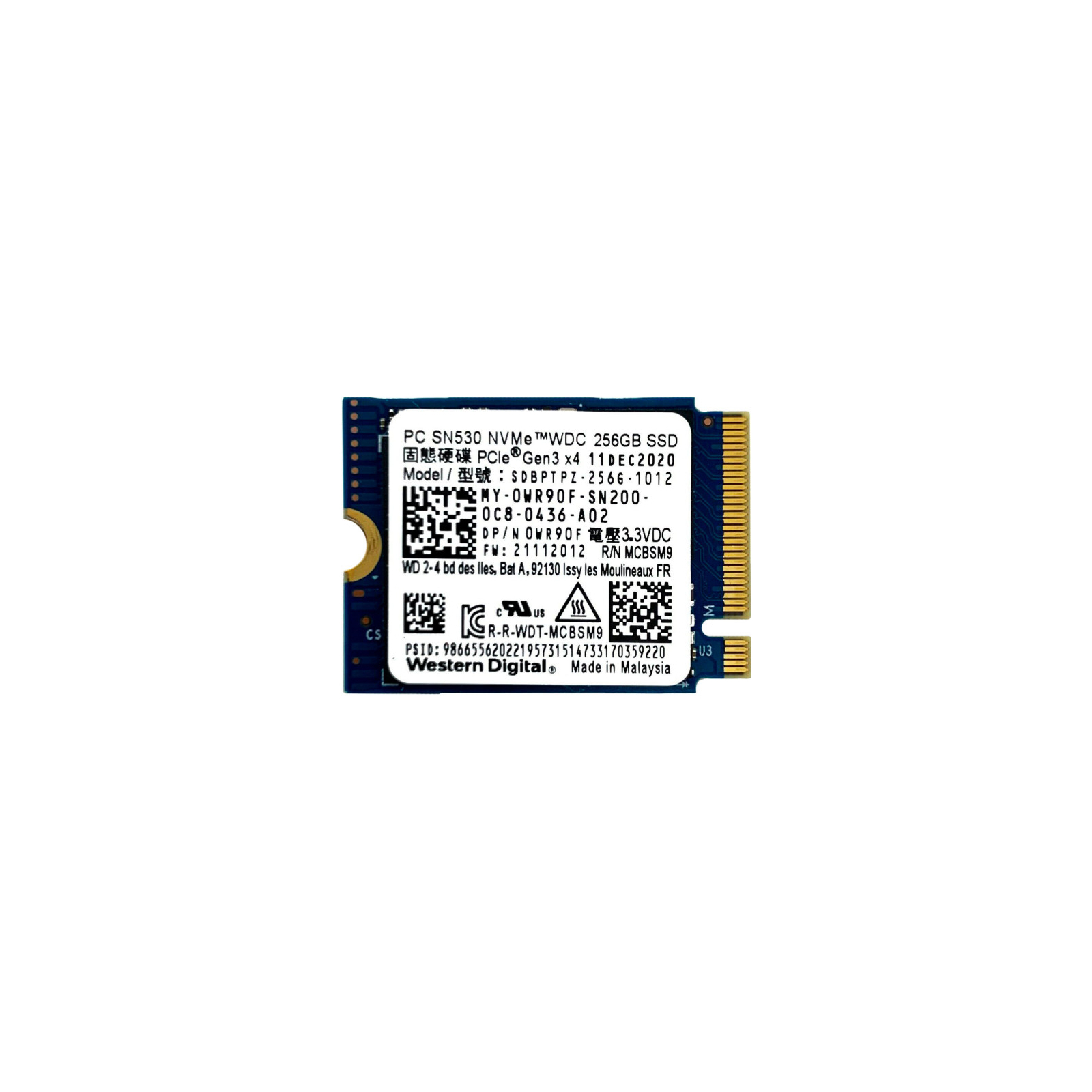 Накопитель SSD M.2 2230 256GB SN740 WD (SDDPTQD-256G-1012)
