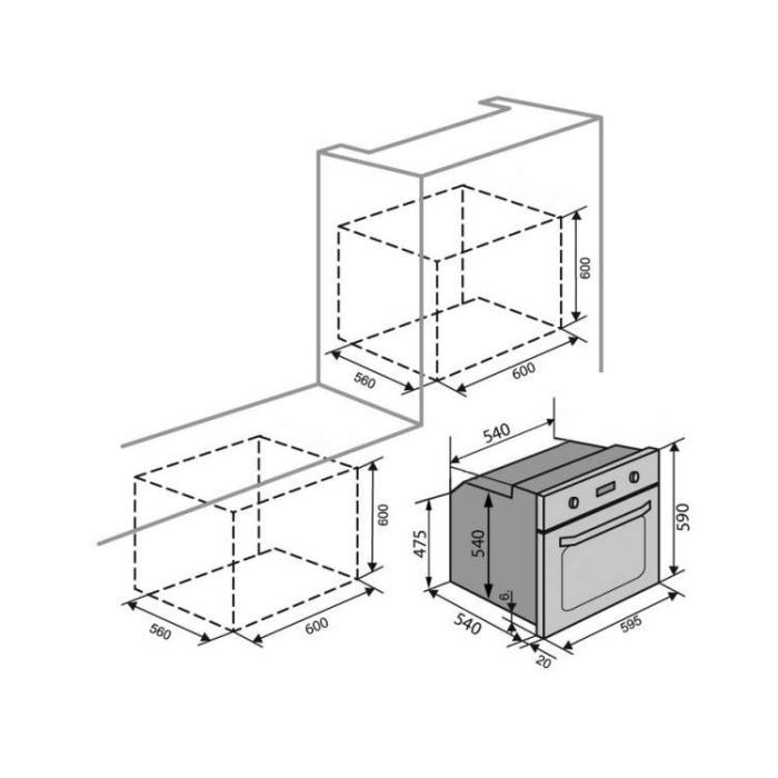 Духовой шкаф Ventolux DUBLIN 6 MT (SAND) изображение 8