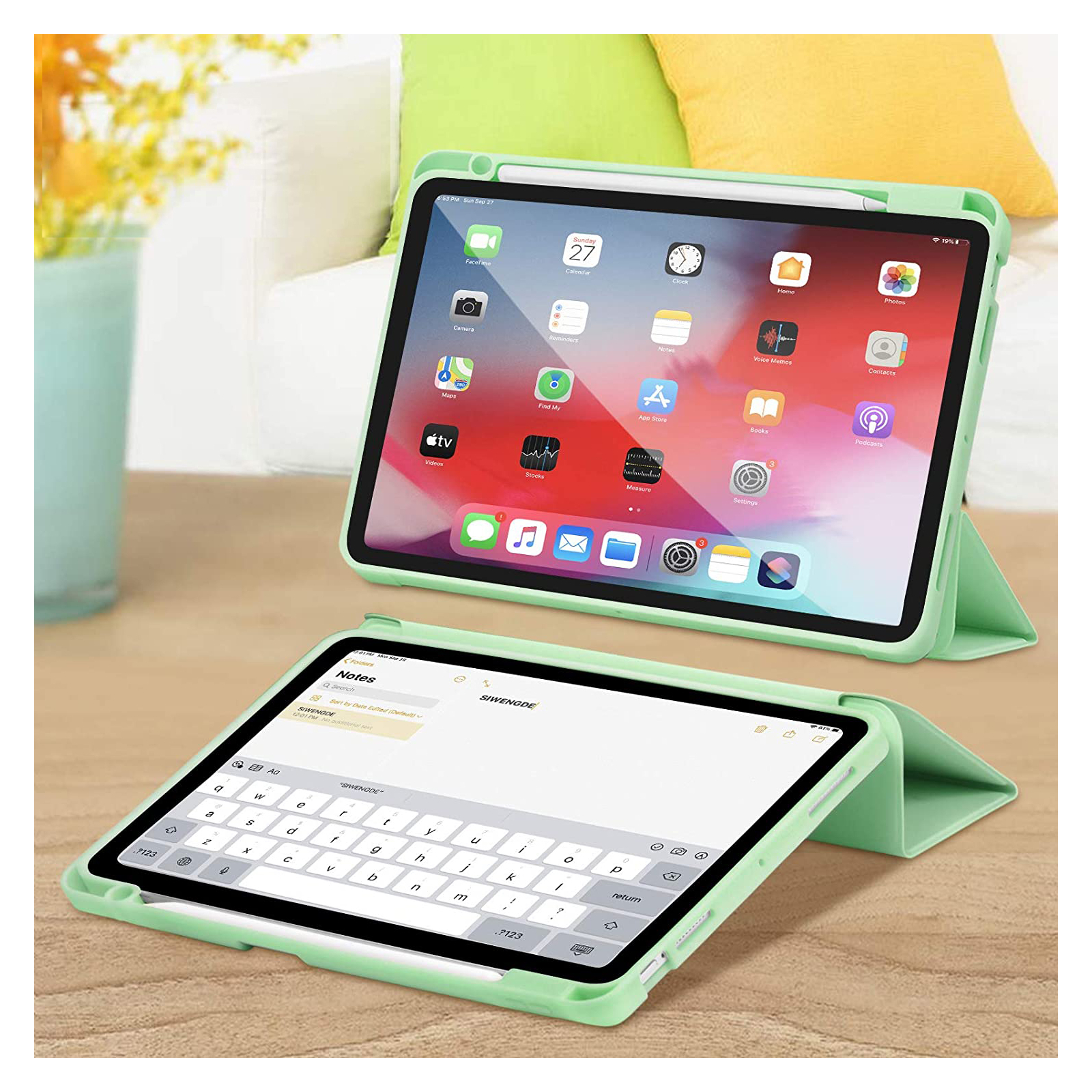 Чохол до планшета BeCover Direct Charge Pen mount Apple Pencil Apple iPad 10.9" 2022 Green (708497) зображення 6