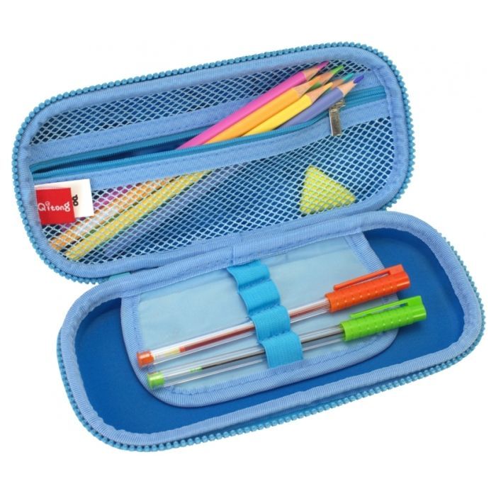 Пенал Cool For School 1 отделение с органайзером синий (QT-5772-Blue) изображение 2
