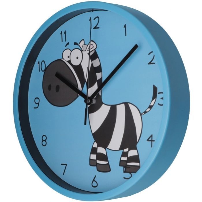 Настенные часы Optima Little Zebra пластиковый, голубой (O52106) изображение 2