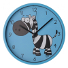 Настенные часы Optima Little Zebra пластиковый, голубой (O52106)
