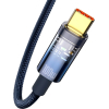 Дата кабель USB 2.0 AM to Type-C 1.0m 5A Blue Baseus (CATS000203) изображение 5