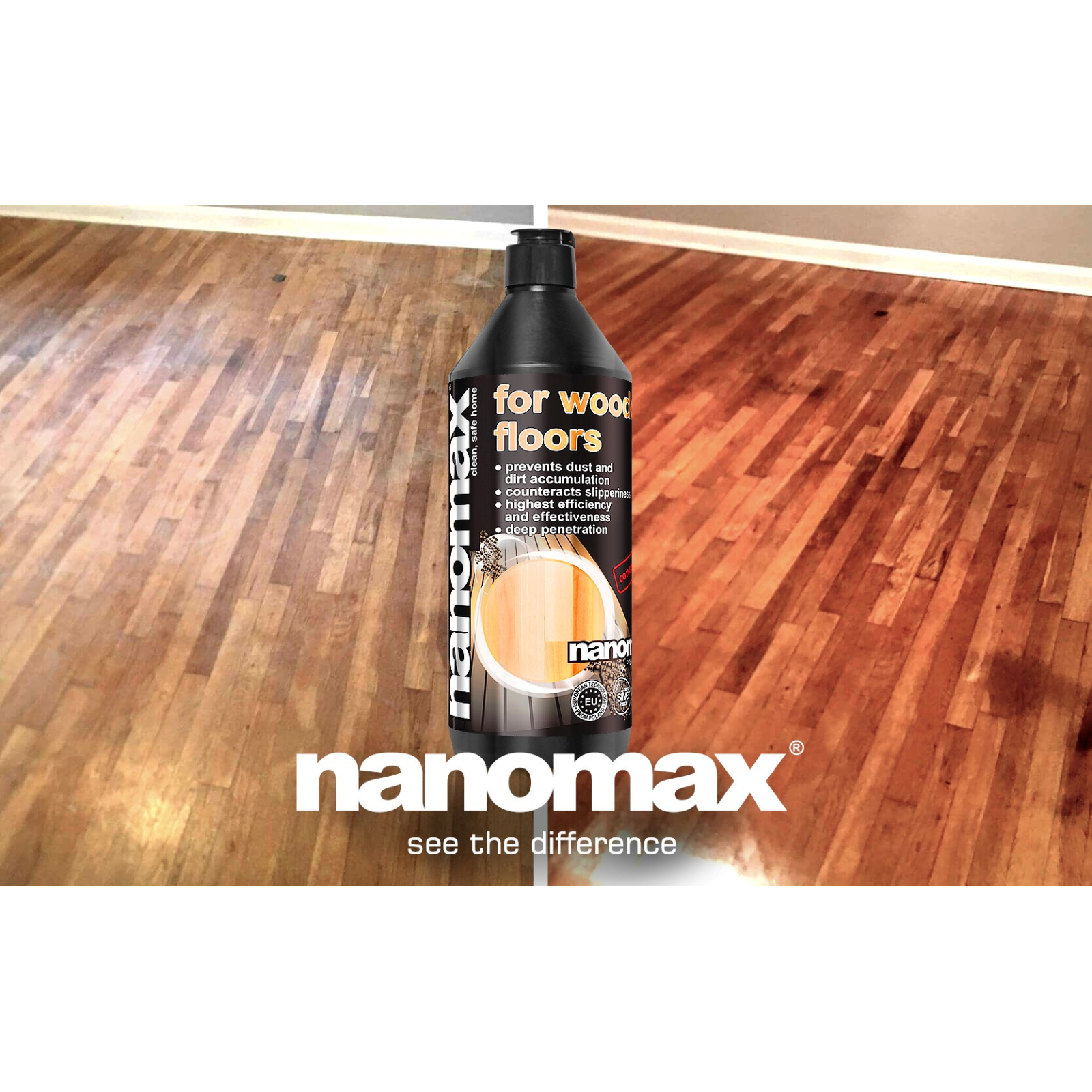 Засіб для миття підлоги Nanomax Pro Для паркету 1000 мл (5901549955057) зображення 2