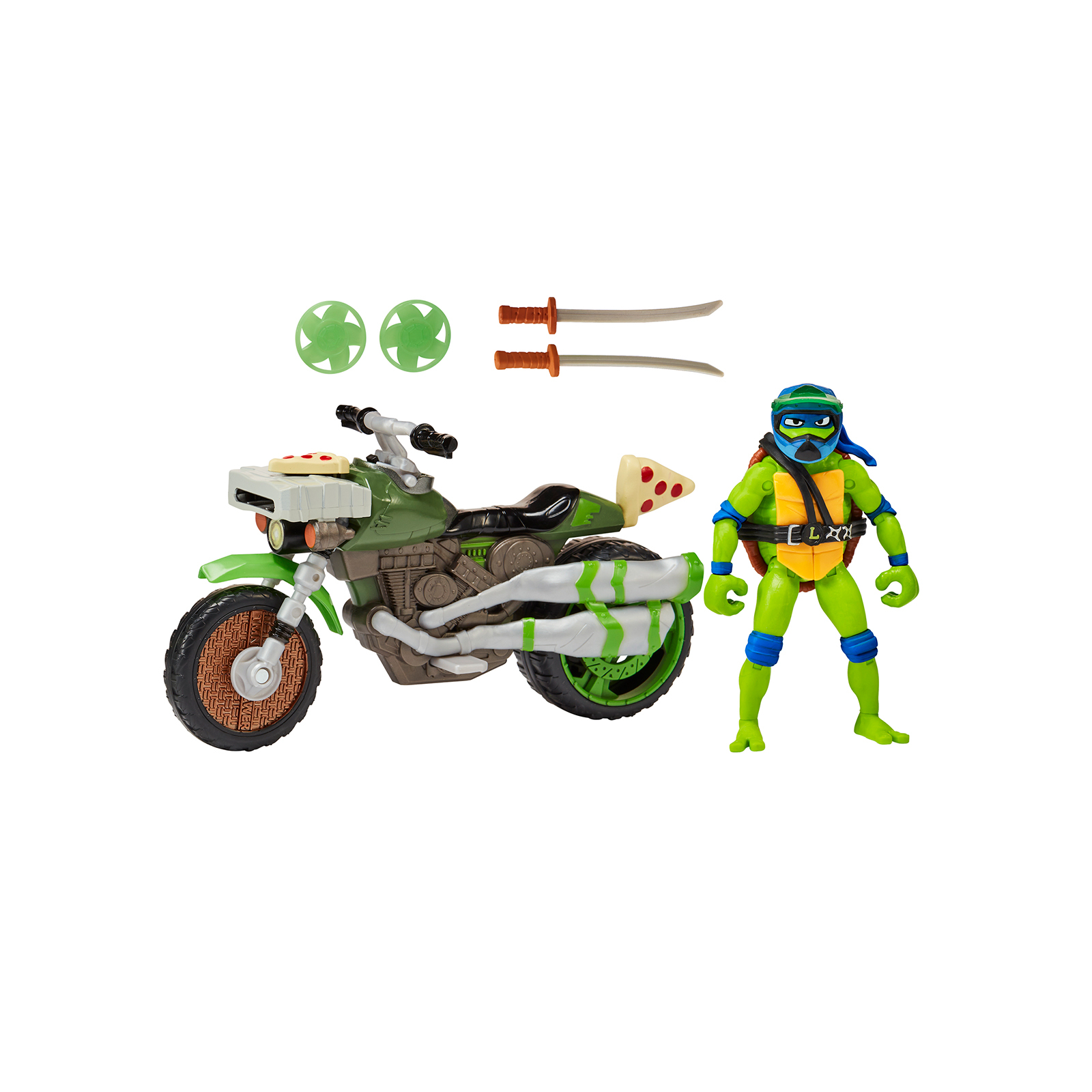 Машина TMNT Бойовий транспорт з фігуркою - Леонардо На Мотоциклі (83431) зображення 2