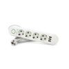 Мережевий фільтр живлення Voltronic F04U, 4роз EU, 3*USB White (F04U-White) зображення 2