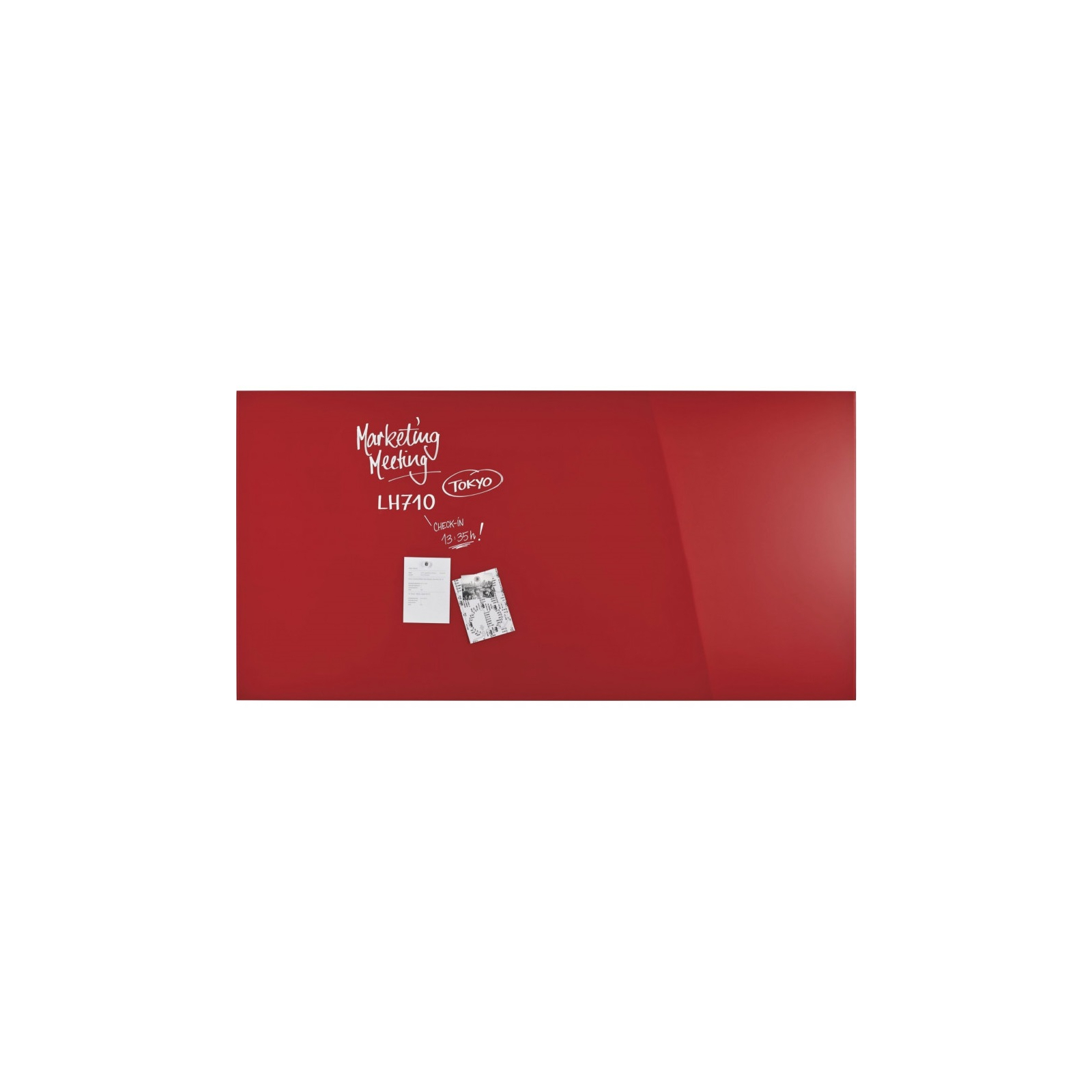 Офісна дошка Magnetoplan скляна магнітно-маркерна 2000x1000 червона Glassboard-Red (13409006) зображення 5