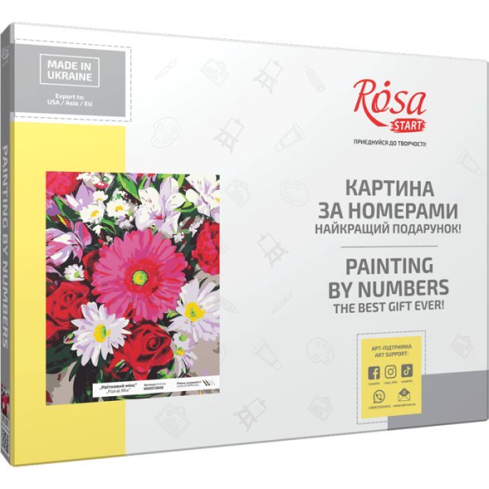 Картина по номерам Rosa Start Цветочный микс 35 х 45 см (4823098525103) изображение 2