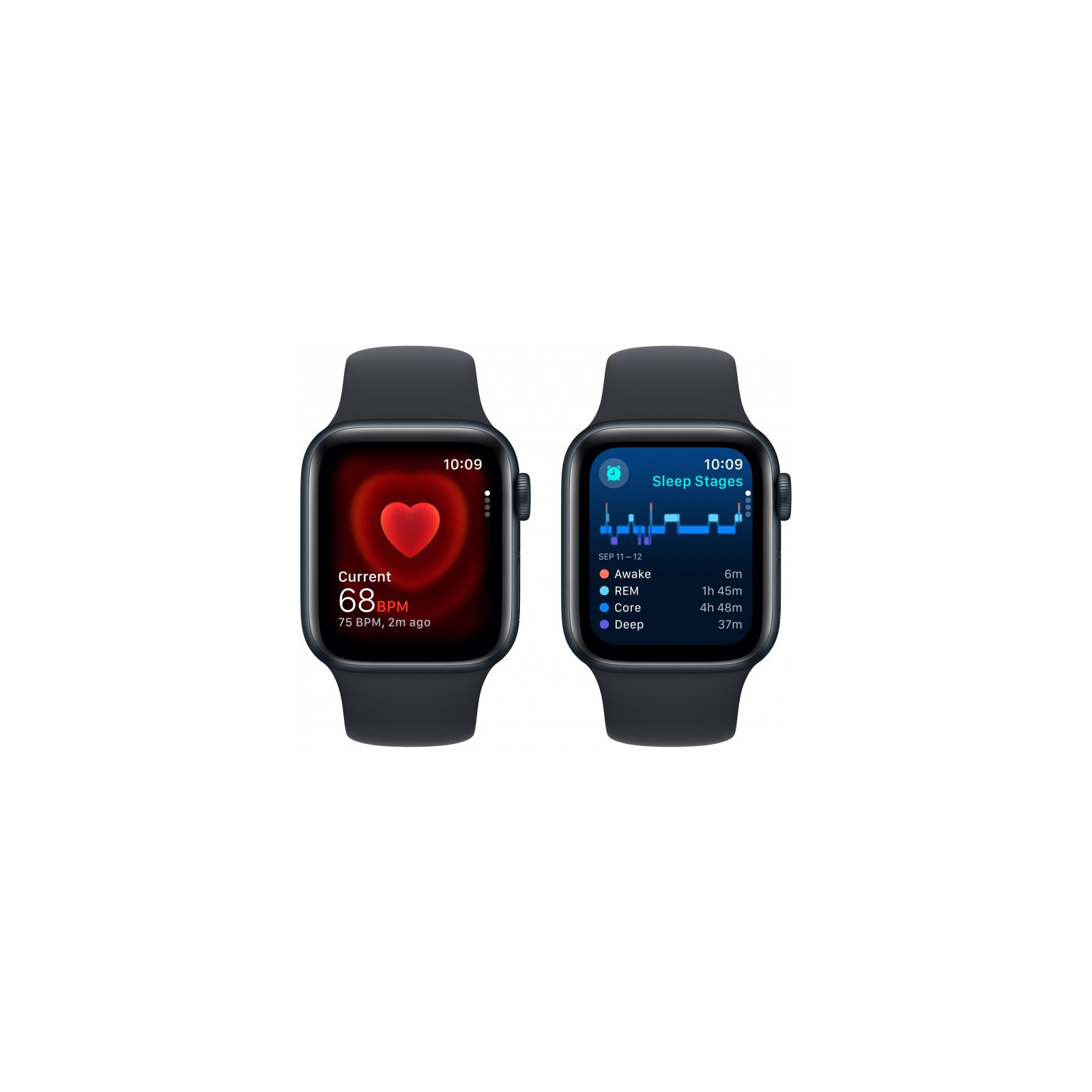 Смарт-годинник Apple Watch SE 2023 GPS 40mm Midnight Aluminium Case with Midnight Sport Band - M/L (MR9Y3QP/A) зображення 5