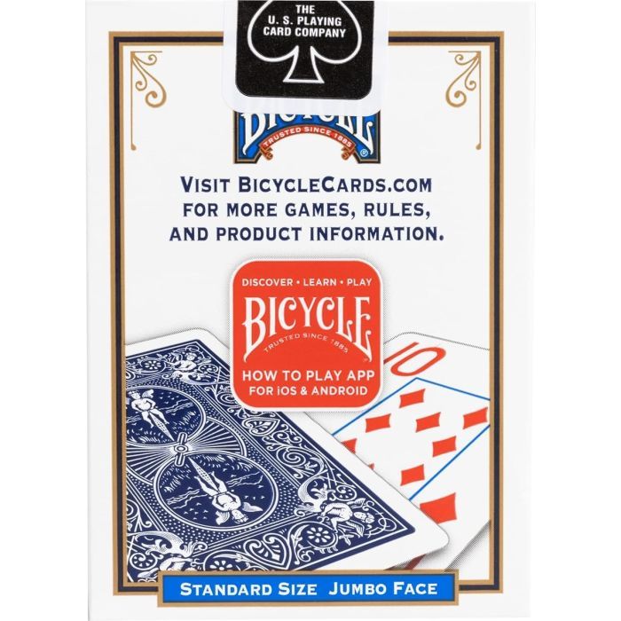Гральні карти Bicycle Rider Back International Jumbo Index (blue) (JIB001) зображення 5