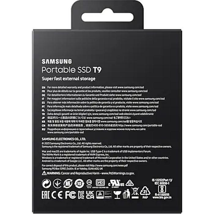 Накопитель SSD USB 3.2 2TB T9 Samsung (MU-PG2T0B/EU) изображение 9