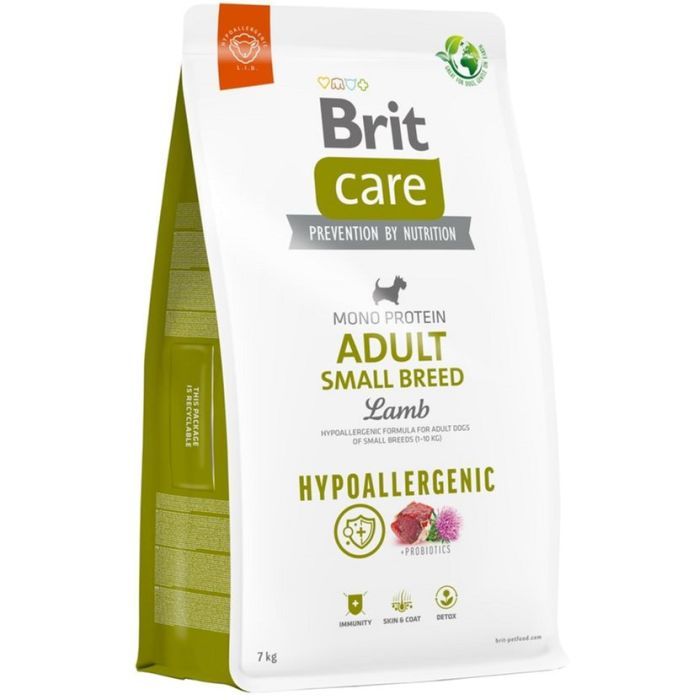 Сухой корм для собак Brit Care Dog Hypoallergenic Adult Small Breed с ягненком 3 кг (8595602566143)