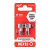 Набор бит Milwaukee SHOCKWAVE, Hex12, 25мм, 2шт (4932430900) изображение 3