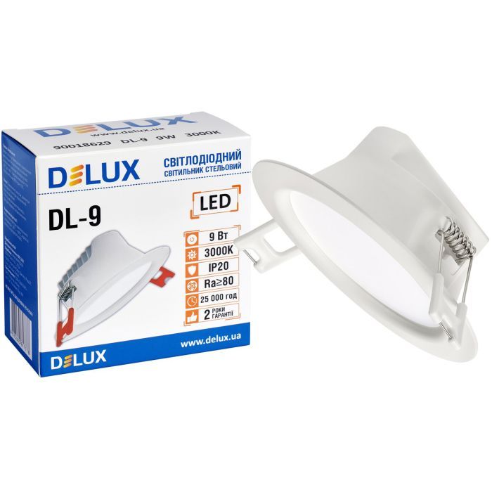 Светильник Delux DL-9 3000К 9Вт 720лм 230В D110мм (90018629) изображение 3