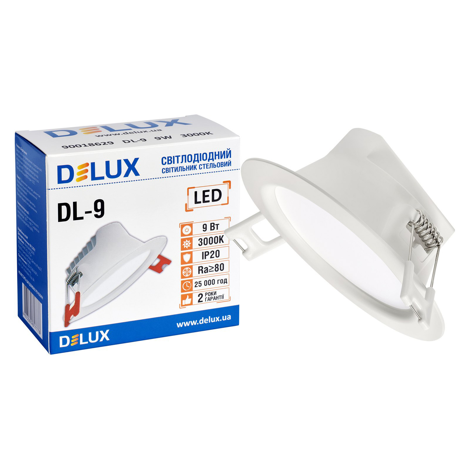 Світильник Delux DL-9 3000К 9Вт 720лм 230В D110мм (90018629) зображення 3