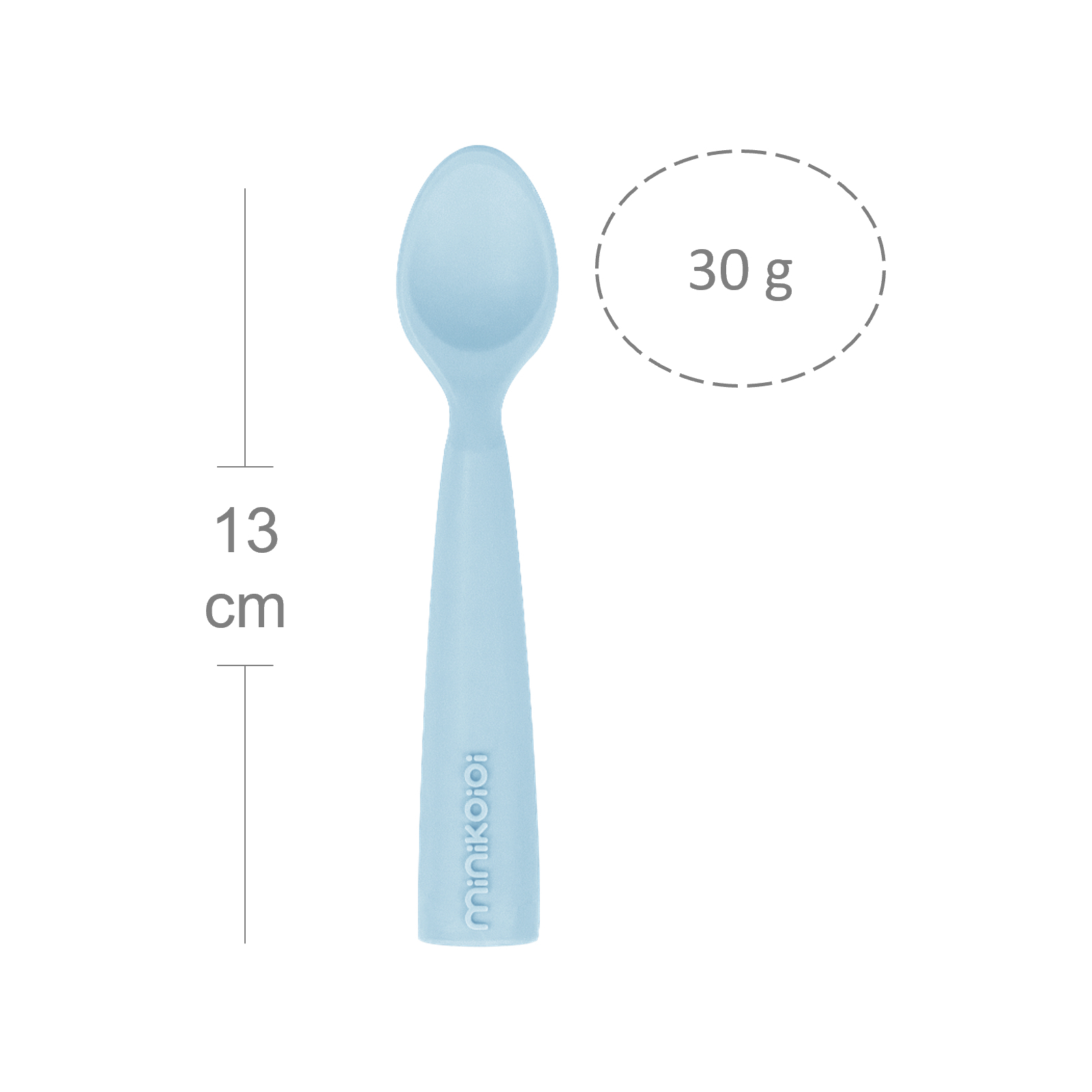 Набор детской посуды MinikOiOi Scooper Ложка силиконовая (Mineral Blue) (101140003) изображение 8