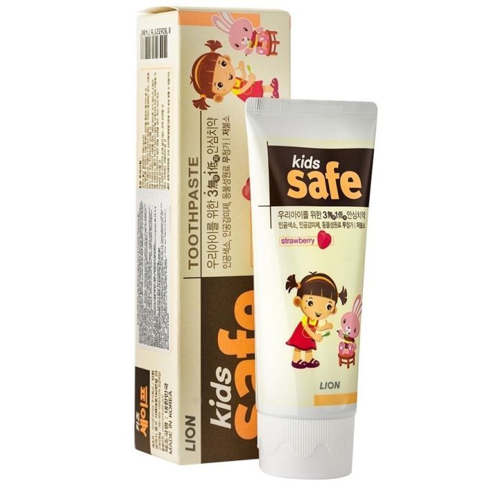 Дитяча зубна паста Lion Kids Safe 3-12 років Полуниця, 90 г (8806325611486) зображення 2