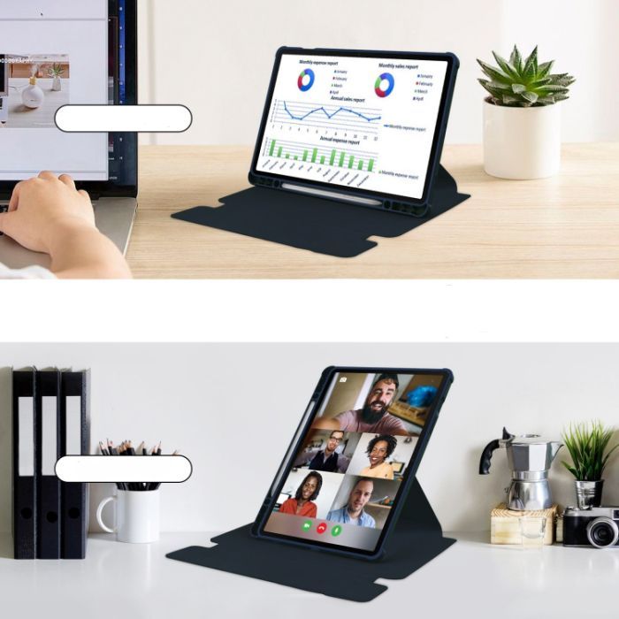 Чехол для планшета BeCover 360° Rotatable Samsung Tab S9 Plus (SM-X810/SM-X816)/S9 FE Plus (SM-X610/SM-X616) 12.4" Deep Blu (710399) изображение 6