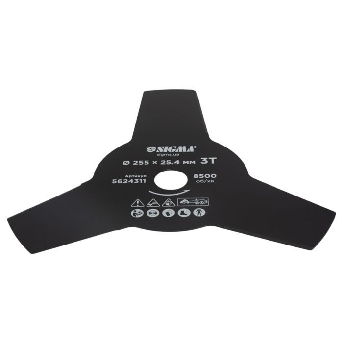Ніж для тримера Sigma 255x25.4мм, 3Т (5624311) зображення 3