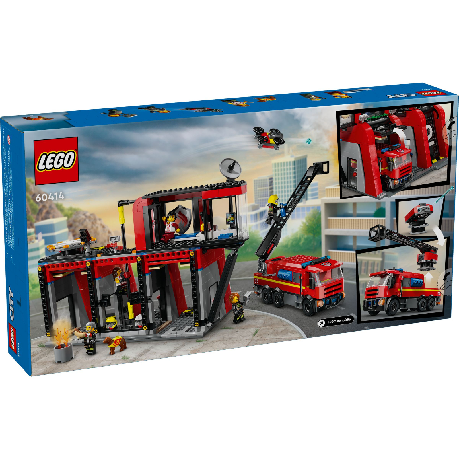 Конструктор LEGO City Пожарное депо с пожарной машиной 843 деталей (60414) изображение 8