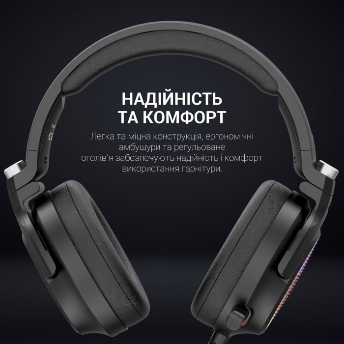 Наушники GamePro HS1300 RGB 7.1 Black (HS1300) изображение 8