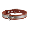 Ошейник для животных Collar со светоотражающей лентой Ш 35 мм Д 48-63 см коричневый (02986) изображение 2