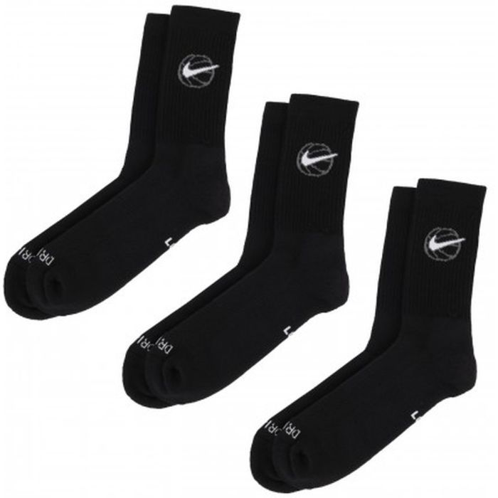 Шкарпетки Nike Crew Everyday Bball 3pr DA2123-010 38-42 3 пари Чорні (194499990970) зображення 2