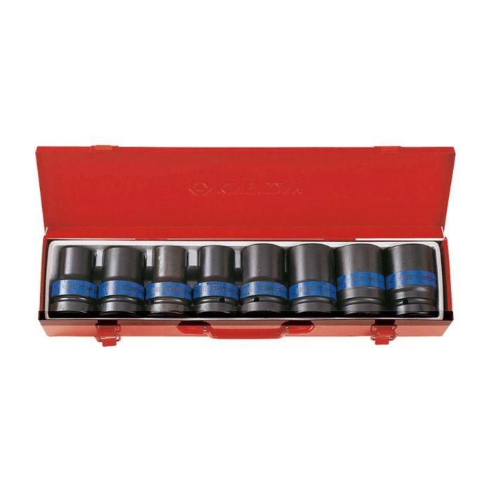 Набор торцевых головок KING TONY 1" ударных удлиненных 24-41 мм 8 шт. (8408MP)