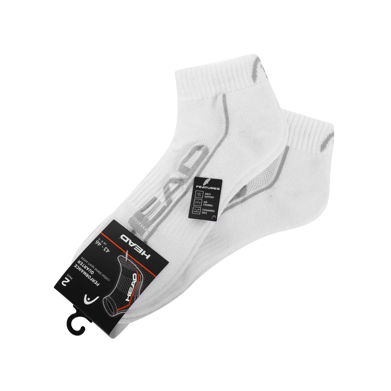 Шкарпетки Head Qperformance Quarter 791019001-006 2 пари Білий 39-42 (8720245181952) зображення 5