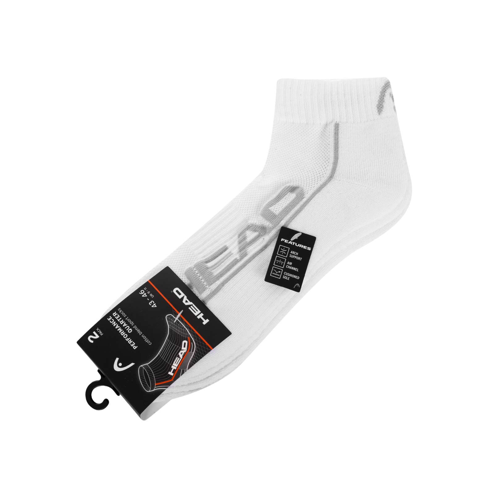 Шкарпетки Head Qperformance Quarter 791019001-006 2 пари Білий 39-42 (8720245181952) зображення 6