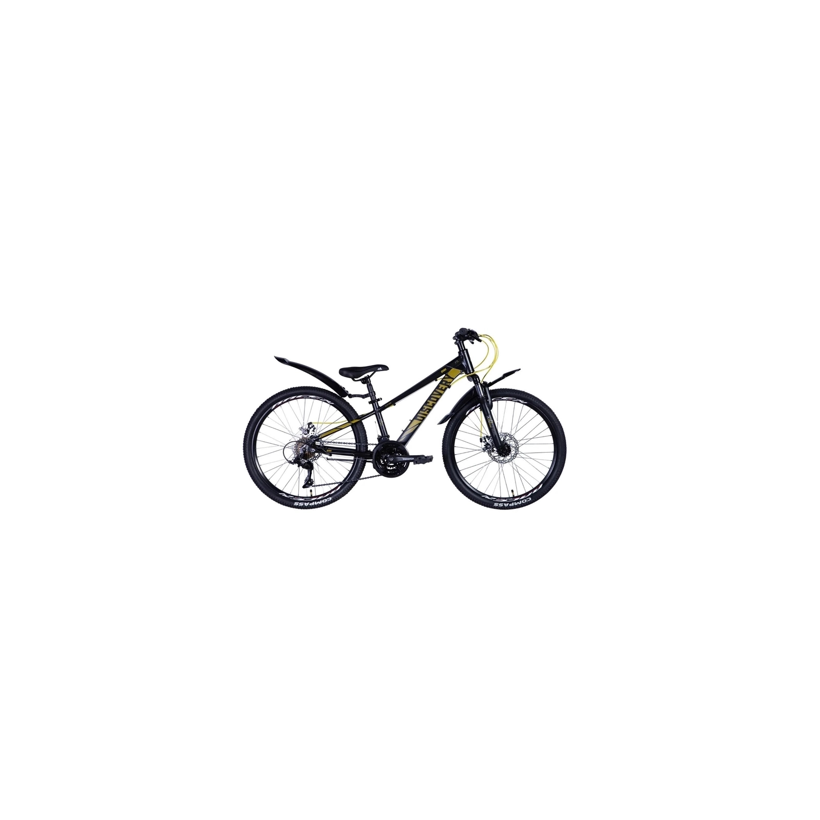 Велосипед Discovery Qube Vbr 24" 11,5" AL 2024 Чорно-жовтий (OPS-DIS-24-356)