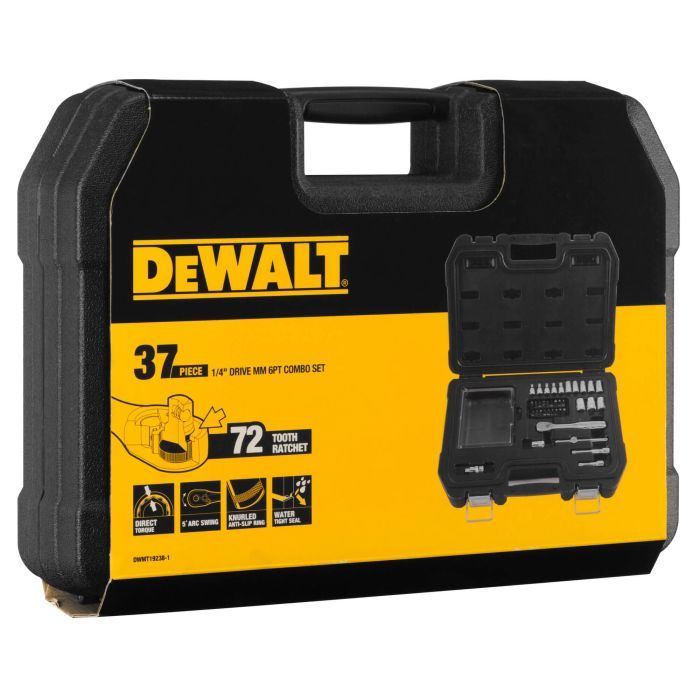 Набор инструментов DeWALT головок и бит 1/4", 37 шт. (DWMT19238-1) изображение 5