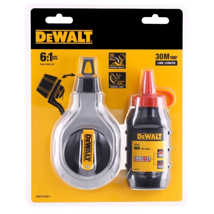 Шнур разметочный DeWALT 30м, в комплекте меловой порошок. (DWHT47408-0) изображение 2