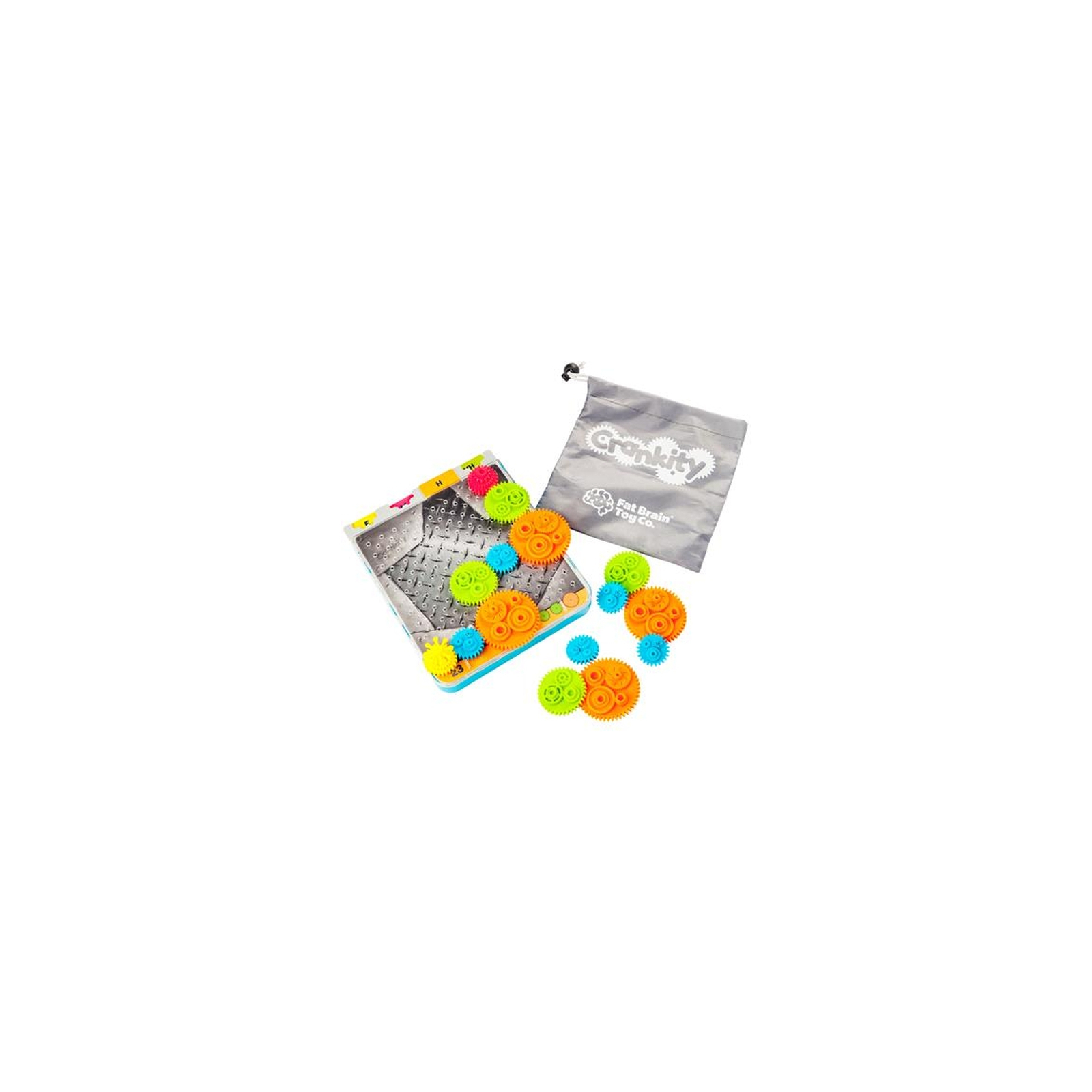 Розвиваюча іграшка Fat Brain Toys Crankity Різнокольорові шестерні (FA140-1) зображення 2