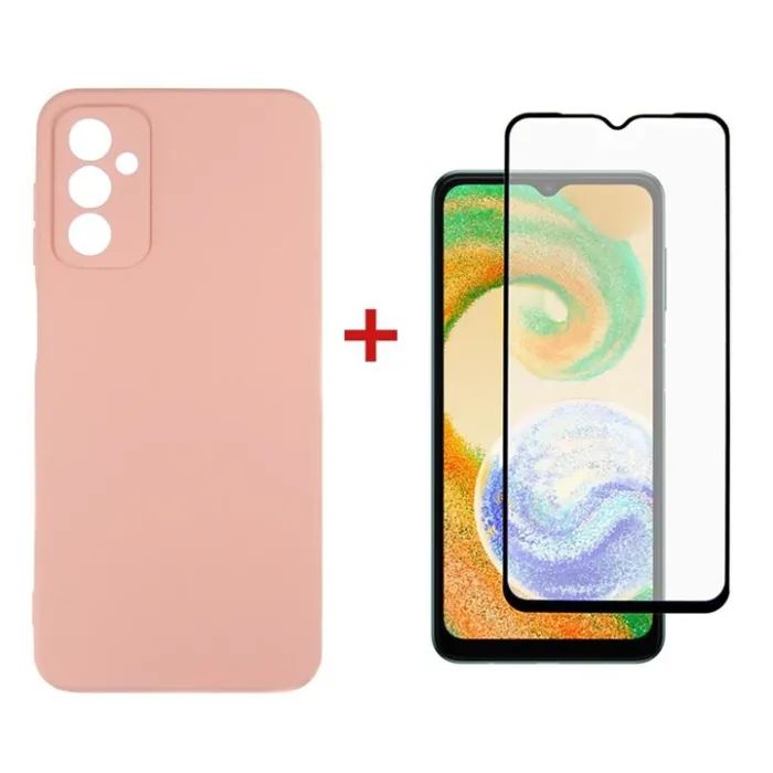 Чехол для мобильного телефона Dengos Samsung Galaxy A04s Case + Glass (Pink) (DG-KM-77)